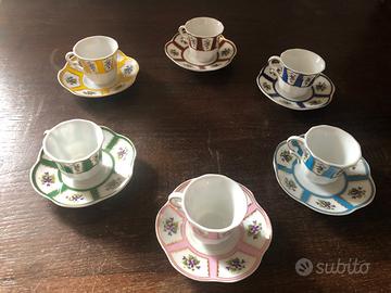 Servizio the te piccolo ceramica da 6 colorato