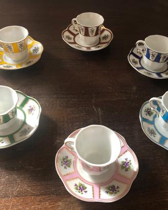 Servizio the te piccolo ceramica da 6 colorato
