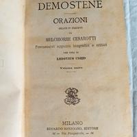 Libro antico Demostene- Orazioni Sonzogno 1887
