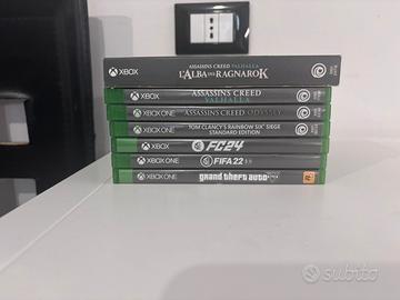 Giochi Xbox One (Fc 24- Fifa 22-GtaV- Rainbow six)