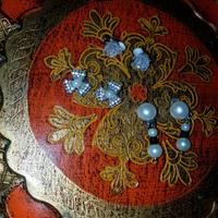 Orecchini colore argento  vintage strass