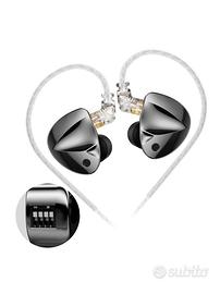 Cuffie In-Ear KZ D-Fi Auricolari Ear Monitor Nere