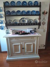 Credenza Shabby Chic con piattaia