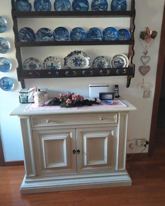 Credenza Shabby Chic con piattaia
