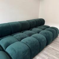 Divano design velluto verde bottiglia