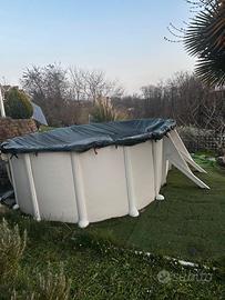 Piscina fuori terra GRE in acciaio ovale