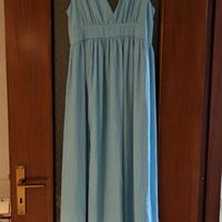 Vestito lungo azzurro