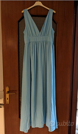 Vestito lungo azzurro