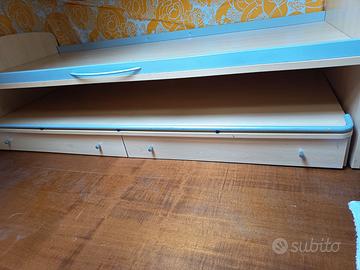 Letto singolo con 2° letto estraibile