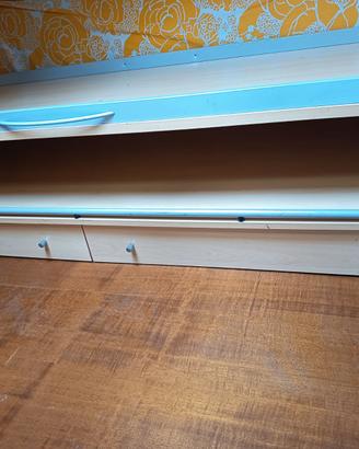 Letto singolo con 2° letto estraibile