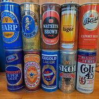 29 lattine di birra vuote 