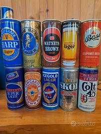 29 lattine di birra vuote 