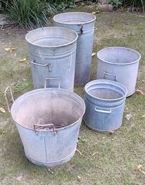 vasi in zinco vintage