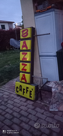 Bazza caffè, rara insegna luminosa neon vintage