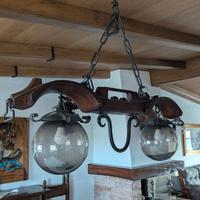 Lampadario + Applique Stile Rustico