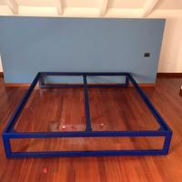 Letto in ferro design minimal industriale