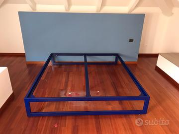 Letto in ferro design minimal industriale