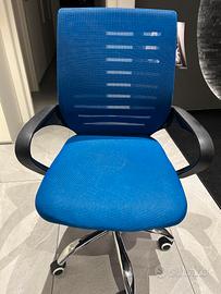 Sedia girevole con ruote per scrivania 