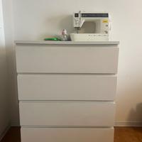 IKEA MALM Cassettiera con 4 cassetti, bianco, 80x1