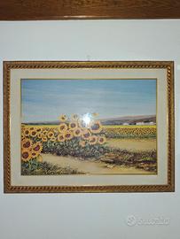 quadro campo di girasoli
