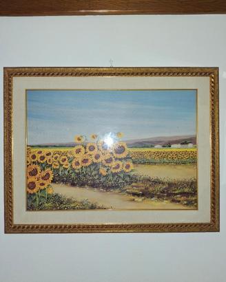 quadro campo di girasoli