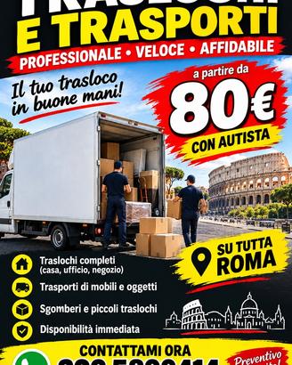 TRASPORTI TRASLOCHI FACCHINAGGIO SGOMBERI