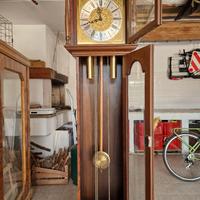Orologio a Pendolo  in Legno di Radica, classico 