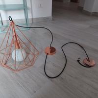 Lampada a sospensione colore ramato