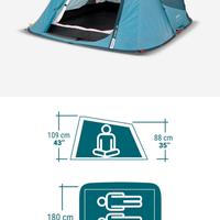 Tenda quecha 2 seconds 3 posti + accessori