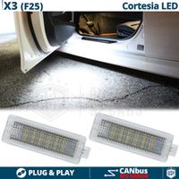 2 Luci di CORTESIA LED Bmw X3 F25 Interne BIANCHE