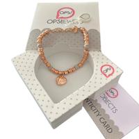 BRACCIALE OPS Lux Nodi Cuore Strass oro rosa 18/21