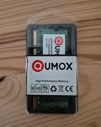 RAM 2GB DDR2 SODIMM PC2-5300 667MHz Qumox