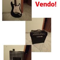 chitarra/leggio/amplificatore 