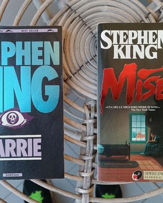 2 libri Stephen King Misery + Carrie