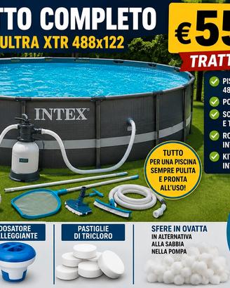 Piscina Intex tonda 488cm completa di accessori