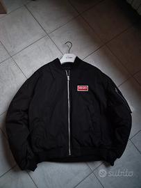 bomber kenzo hooded short parka nero nuovo 
