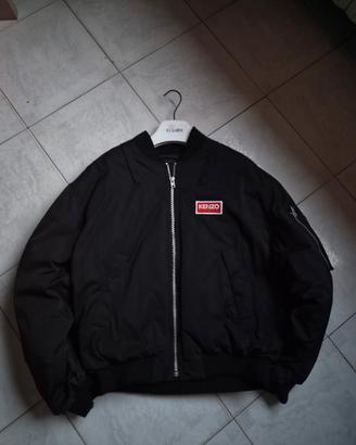 bomber kenzo hooded short parka nero nuovo 