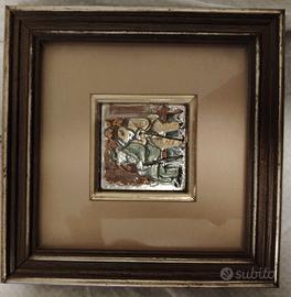 quadri vintage su lastra d'argento 