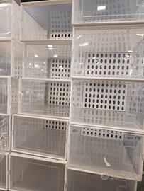 scarpiera 18 ripiani colore bianca 