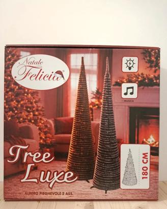 Albero di Natale pieghevole con luci e musica