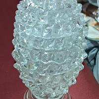 Vaso fiori vintage anni '50 in cristallo pigna