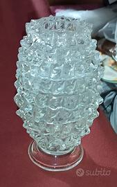 Vaso fiori vintage anni '50 in cristallo pigna