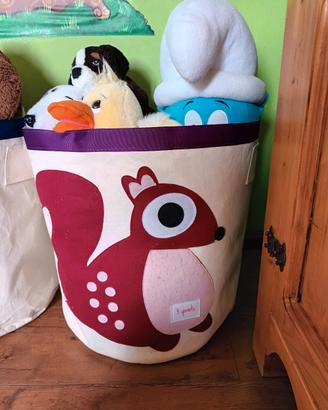 Cestinoni porta giochi marca sprouts con animali 