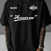 T-Shirt Uomo Casual "Believe" Stampa Grafica Manic