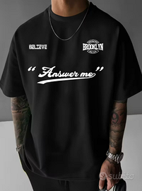 T-Shirt Uomo Casual "Believe" Stampa Grafica Manic