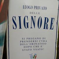 Cartello  Bagno 1922 Duce  per donne