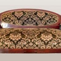 originale divano letto, ottomana vintage in legno 