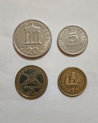 Grecia lotto monete pre-euro 