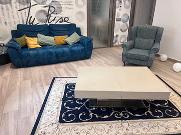 salotto completo divano, poltrona e tappeto