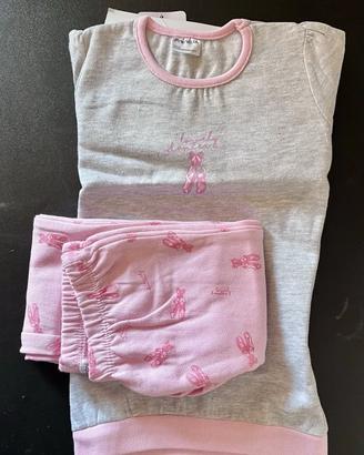 Pigiama bimba ballerina grigio/rosa 5-6 anni